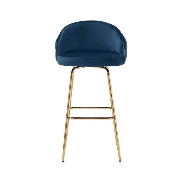 Art Leon Swivel Velvet Uhpolstered Bar Stool