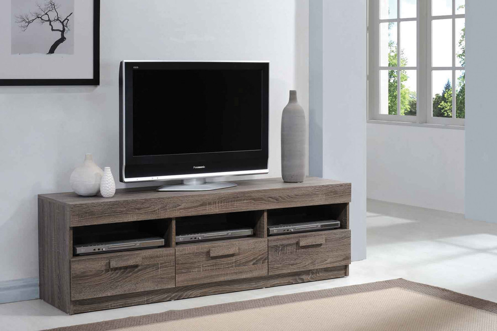 Alvin TV Stand  Rustic Oak   Transitional   Entertainment Centers And Tv Stands   by GwG Outlet  Houzz