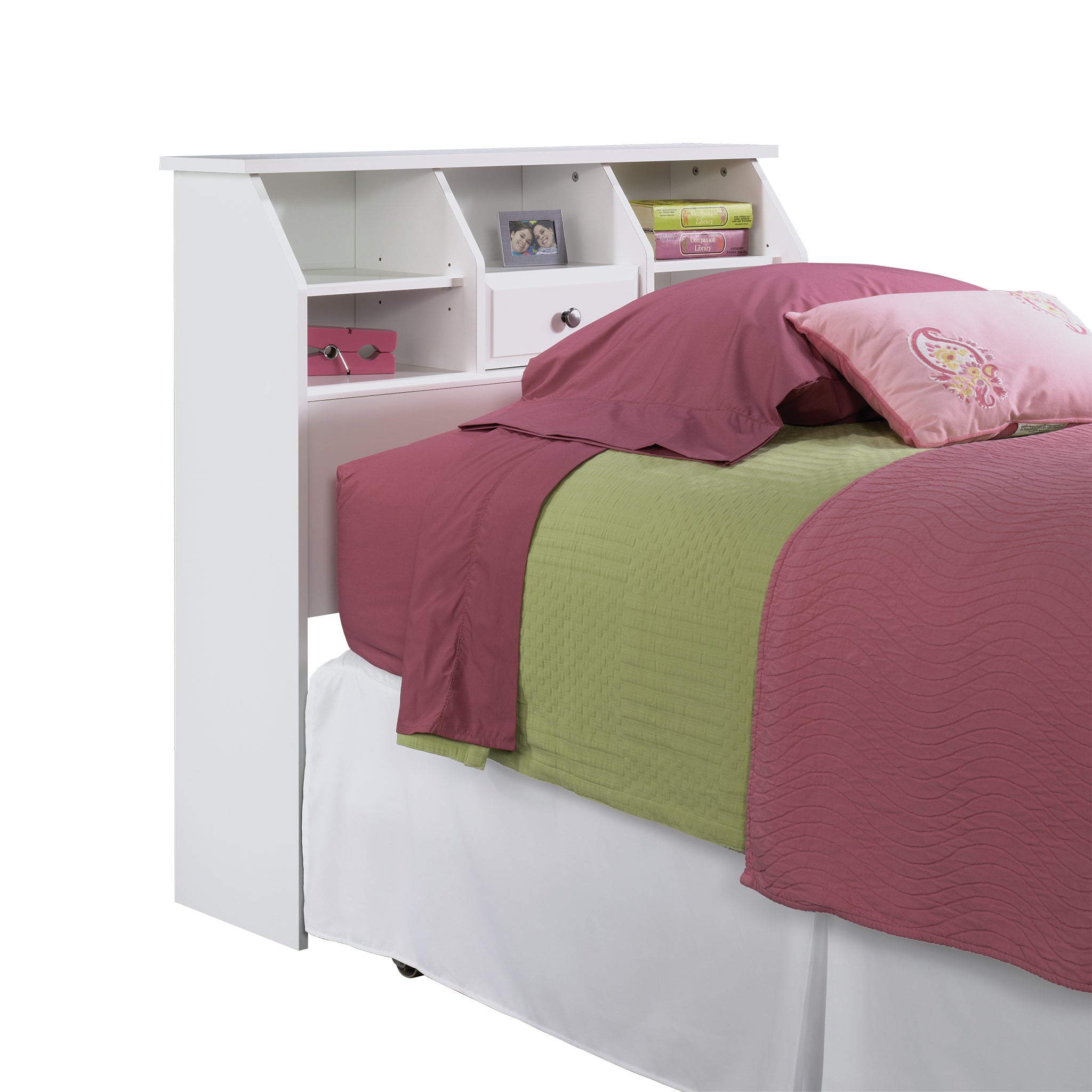 Sauder 411905 Shoal Creek Twin Bookcase Headboard, Soft White? Finish