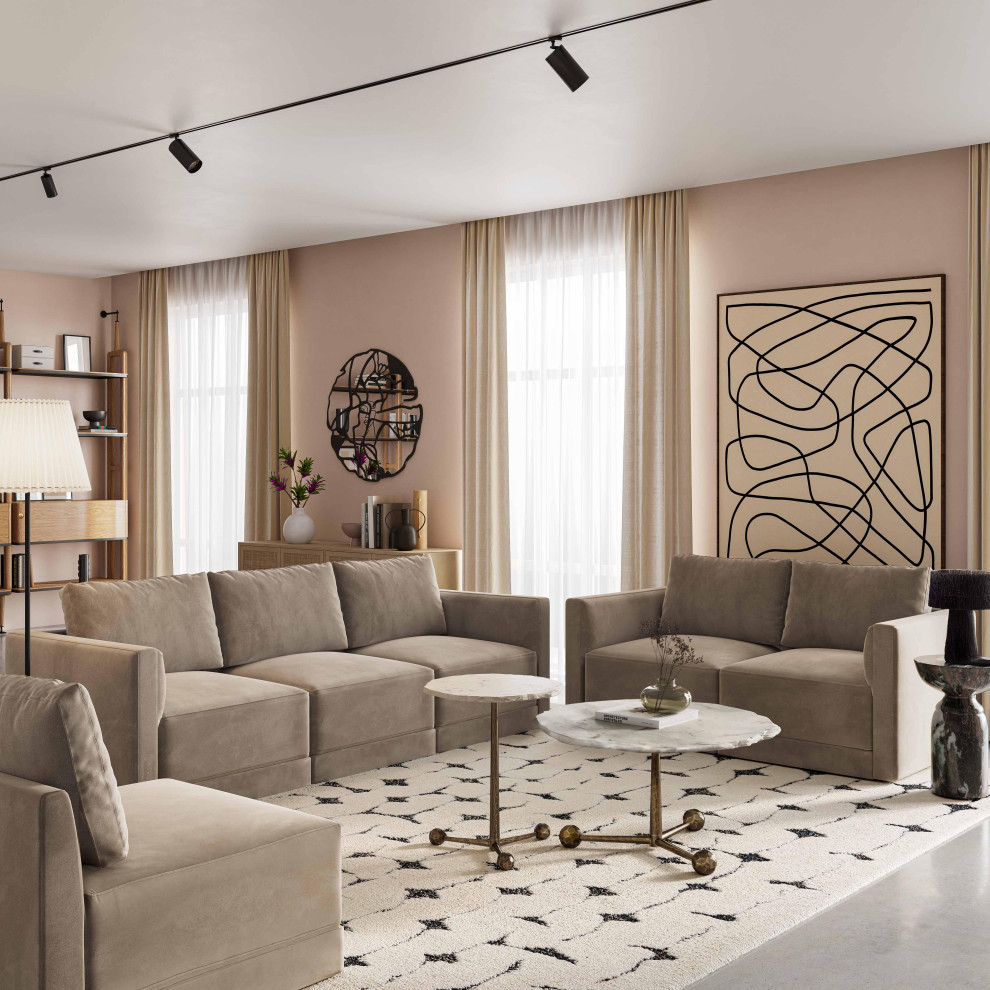 Willow Modular Loveseat   Transitional   Loveseats   by TOV Furniture  Houzz