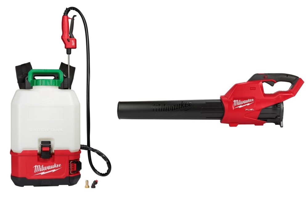 Milwaukee M18 SWITCH TANK Backpack Sprayer 4 Gallon and Gen II M18 Blower Bare Tool Bundle ;