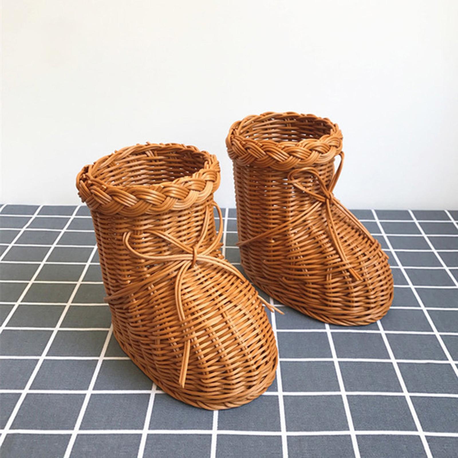 Animals Shape Handmade Woven Fruit Basket Food Organizer for Camping Picnic