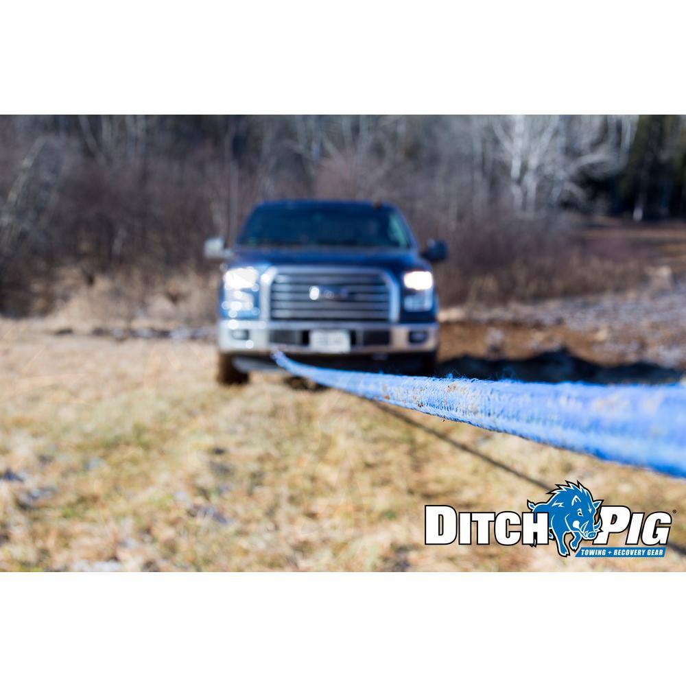 DITCH PIG DitchPig 78 in. x 20 ft. 24700 lbs. Breaking Strength Kinetic Energy Vehicle Recovery Rope 447521