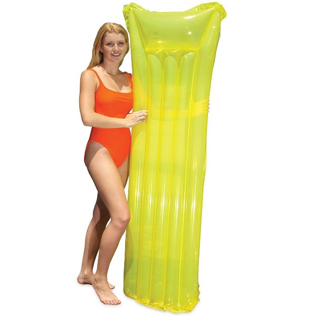 Inflatable 1 person Swimming Pool Air Mattress Yellow