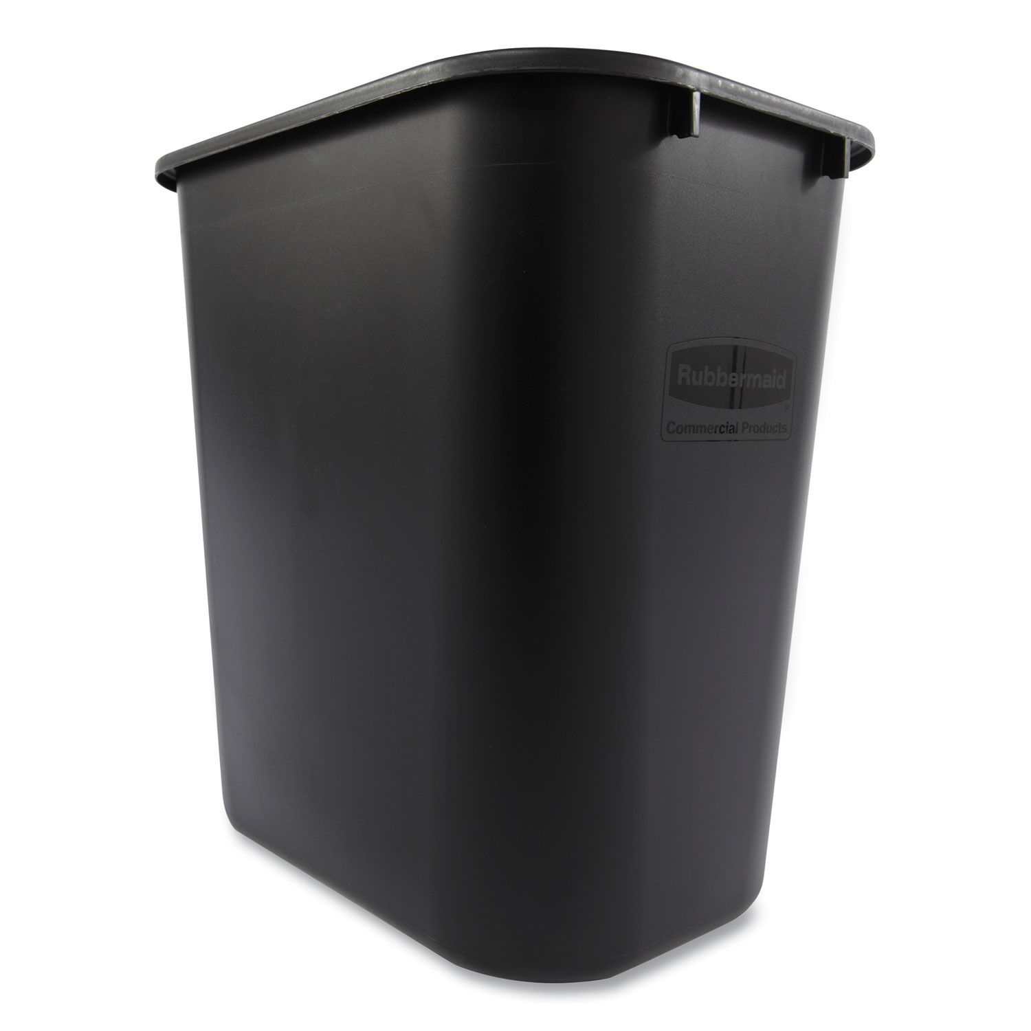 Deskside Plastic Wastebasket by Rubbermaidandreg; Commercial RCP295600BK