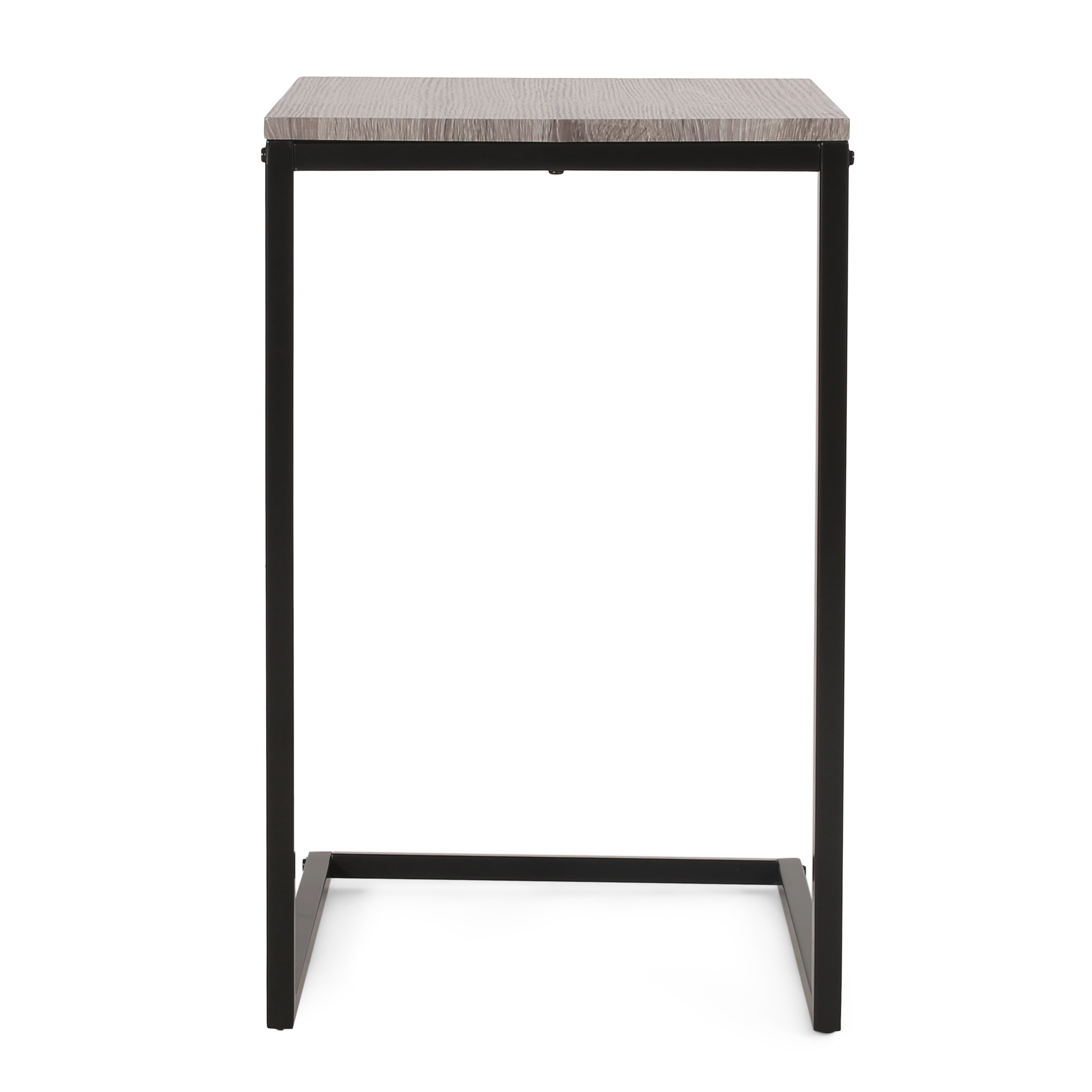 Buker Modern Industrial C-Shaped Side Table