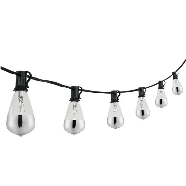 10-Light Indoor/Outdoor 10 ft. C7 Half-Chrome Bulb String Lights by JONATHAN Y Shopping - The Best Deals on String Lights | 39804001