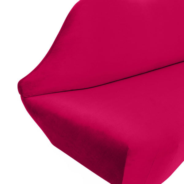 Lips Hot Velvet Settee in Various Colors