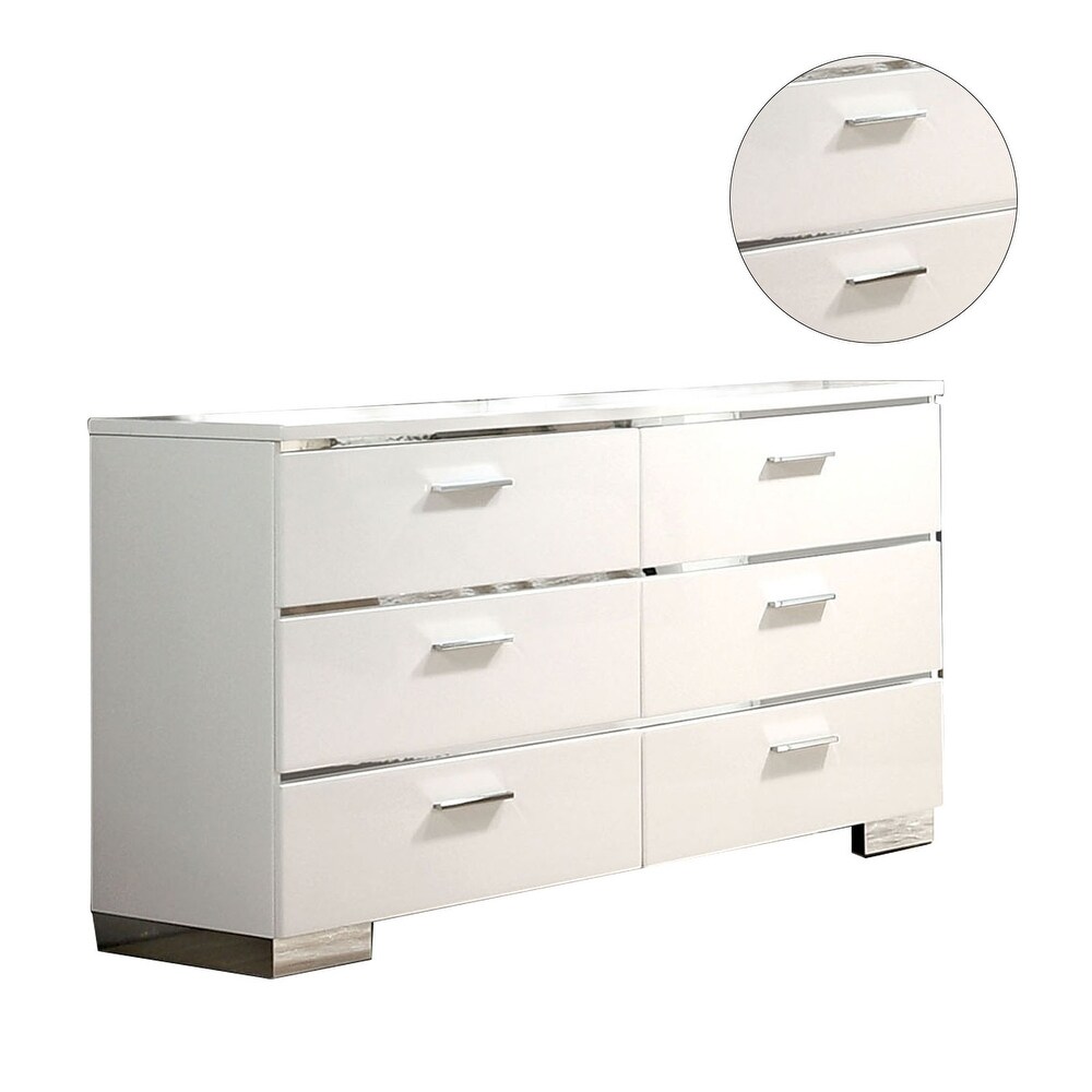 Wooden Dresser in White Finish