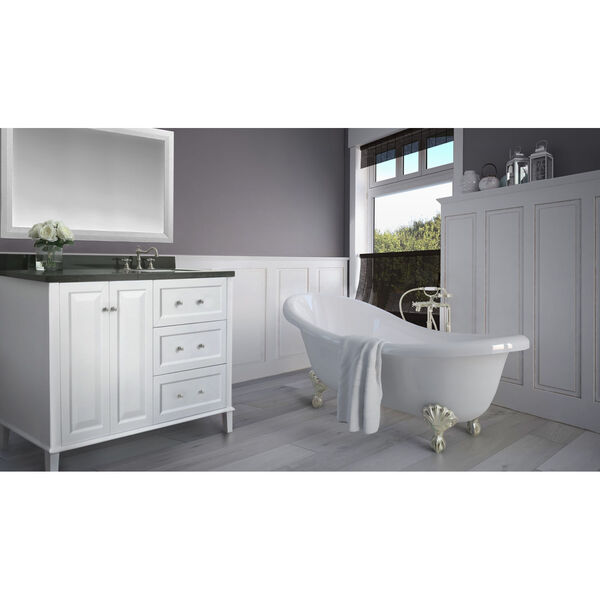 Hannah White 48-Inch Left Basin Vanity Console