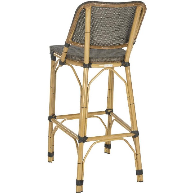 Deltana Bar Stool Brown indoor outdoor Safavieh