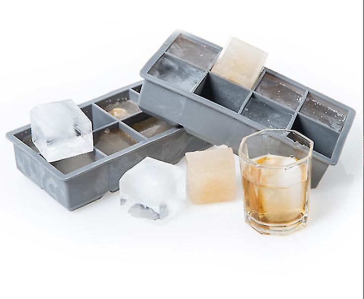 8 Cell Silicone Ice Tray With Lid， Household Ice Cube Mold