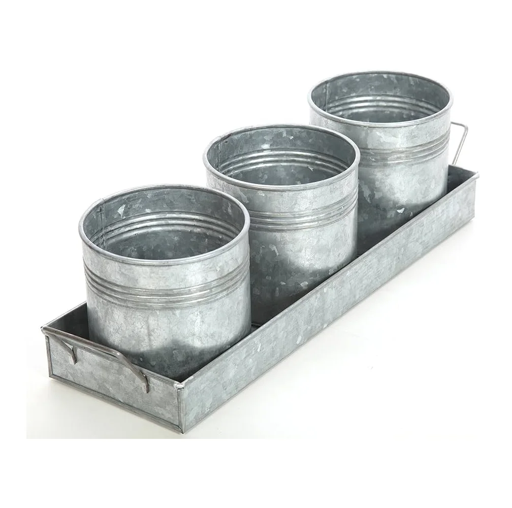 Galvanized Antique Metal  Purpose Planter For Home and Garden Use Luxury Modern Planter Bucket Manufacturer   Exporter