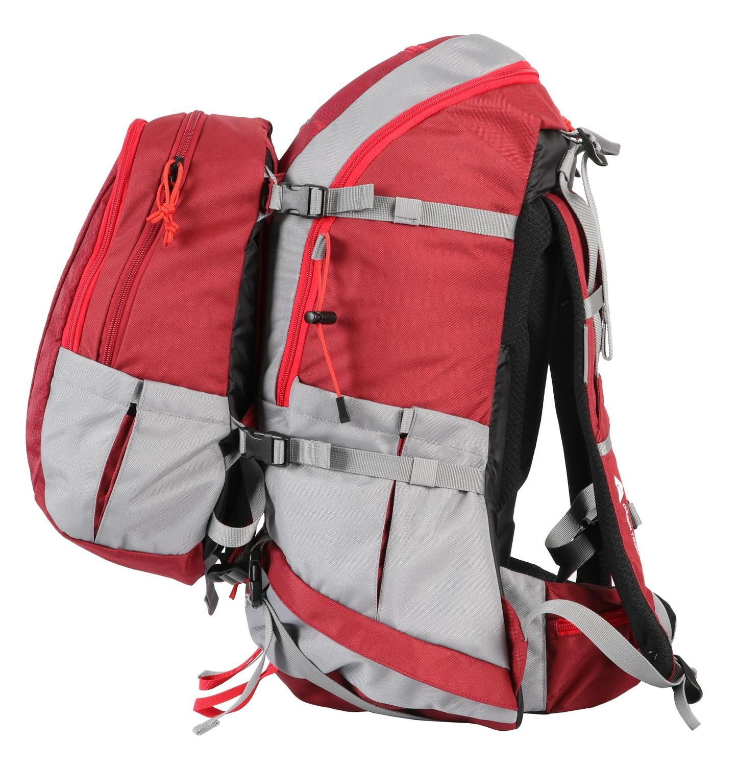 Ozark Trail 2in1 Family Pack 35 Liter Hiking Backpack with Detachable 15 Liter Daypack Red  Crowdfused