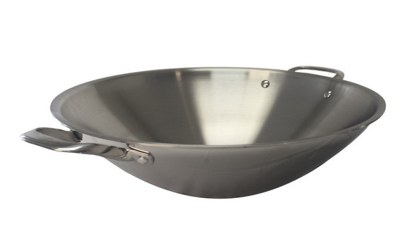 SPT SL PA400A 16.5  8243Stainless Steel Wok with...