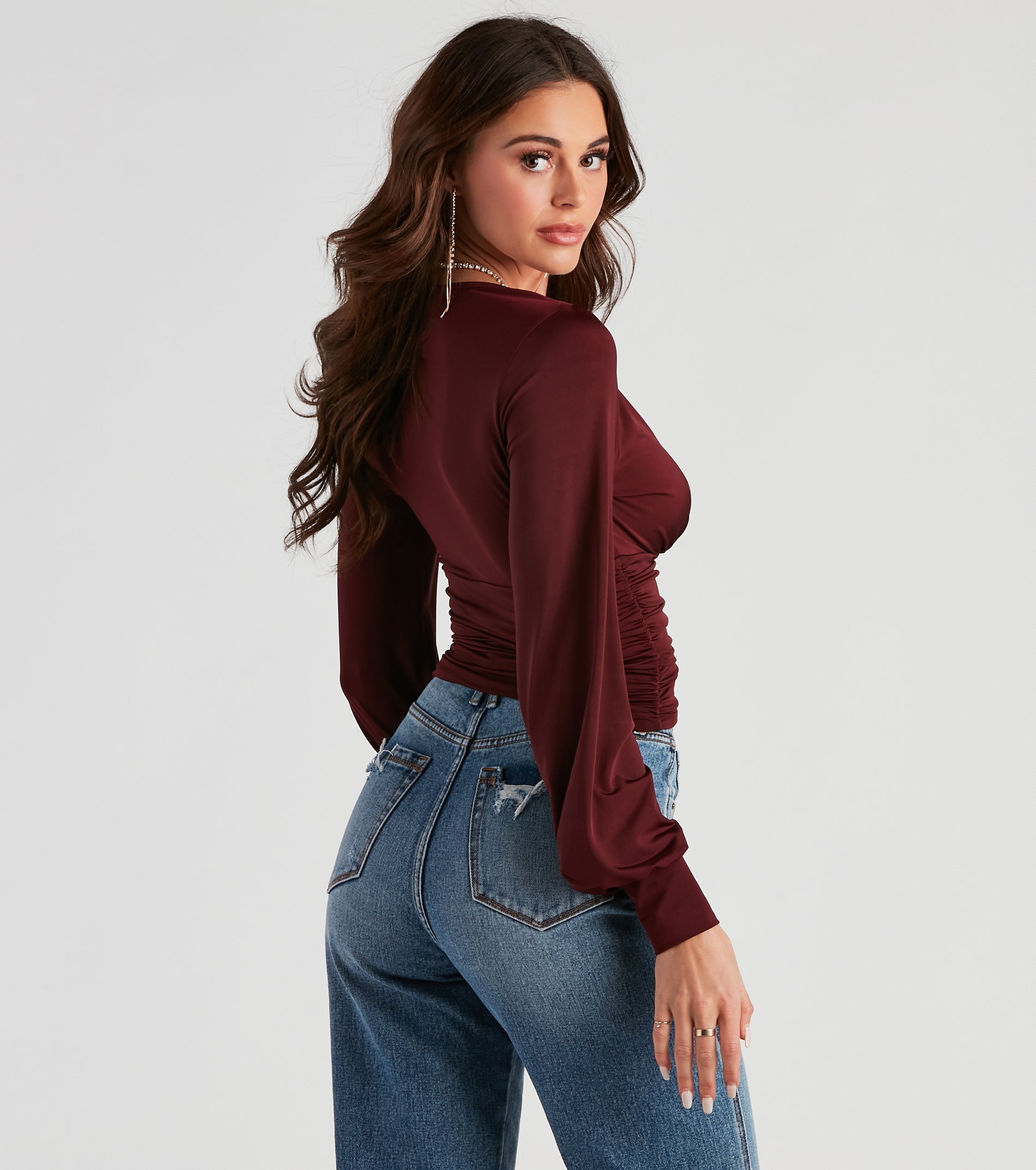 Sultry Classic Plunge V-Neck Top