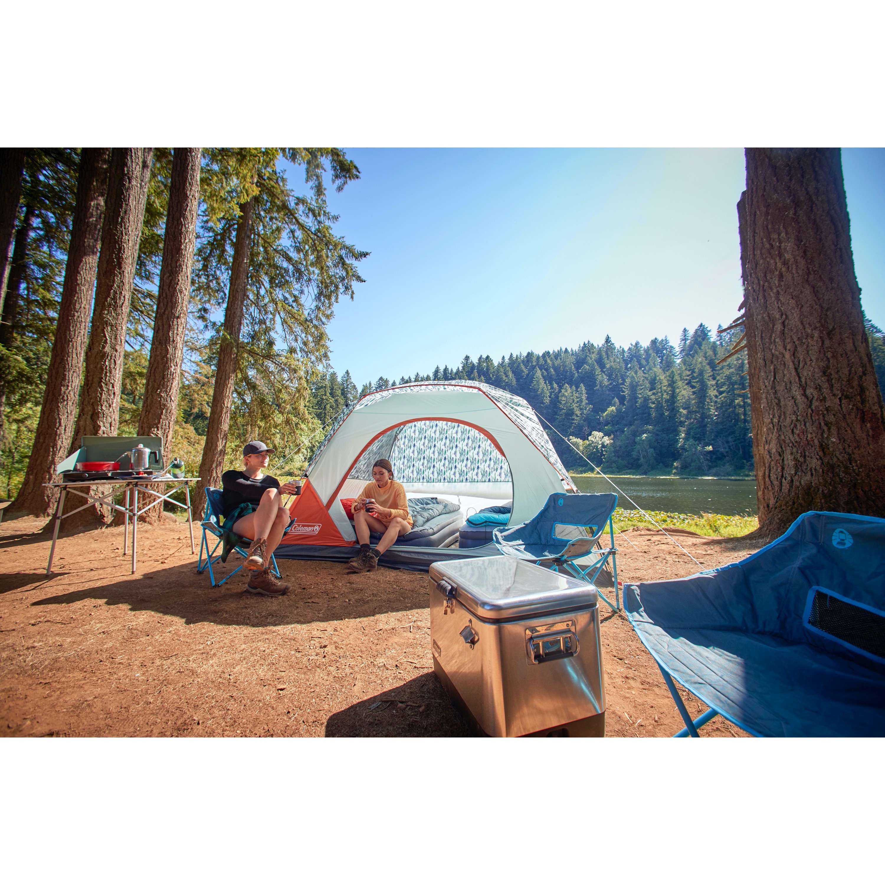 Coleman Skydome 6-Person Watercolor Series Camp Tent​