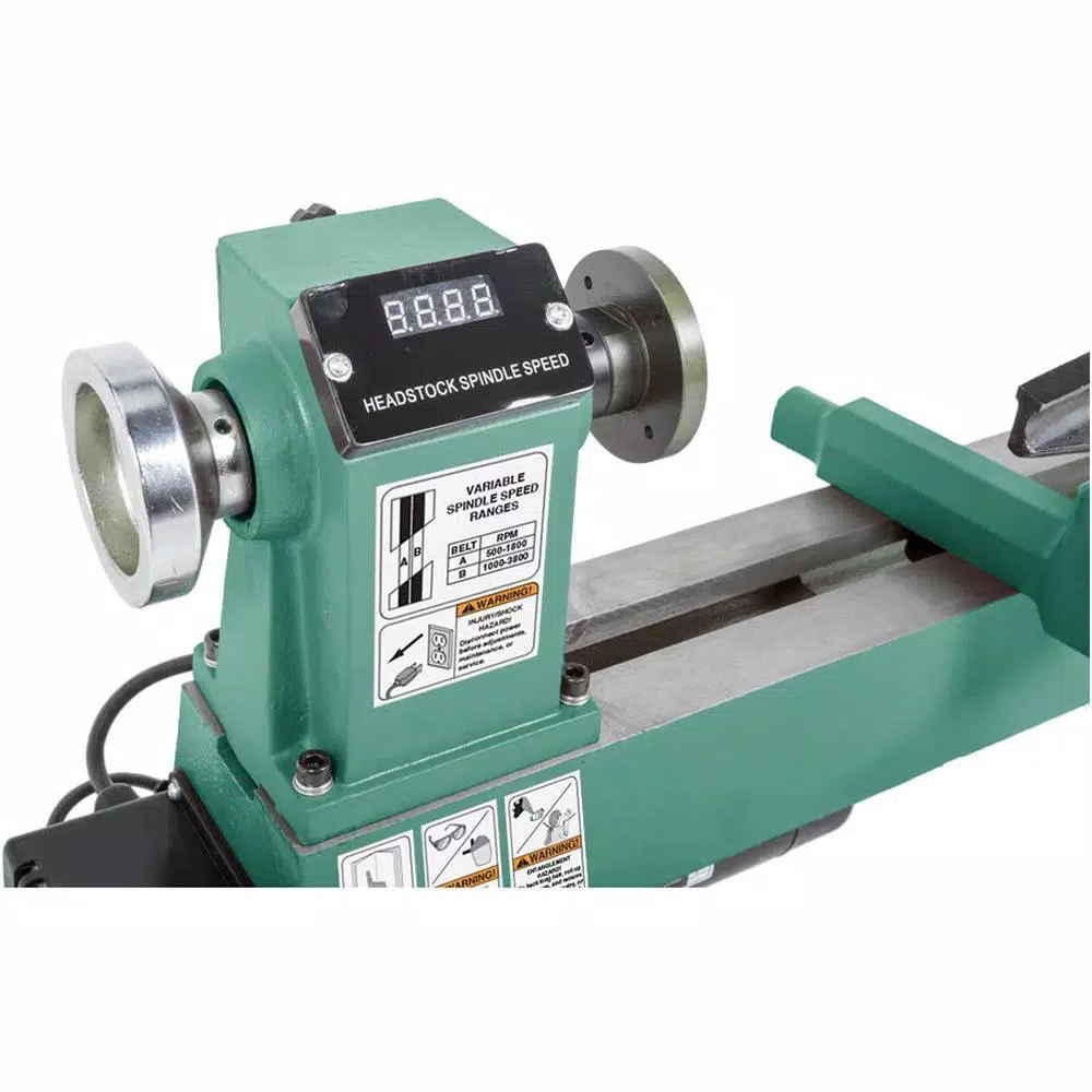 Grizzly Industrial 10 in. x 18 in. Variable-Speed Wood Lathe and#8211; XDC Depot