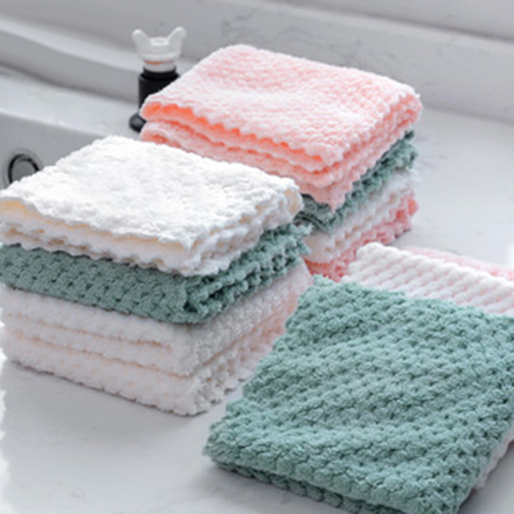 Leaveforme 1/2Pcs Kitchen Strong Water Absorbent Cleaning Dish Cloth Anti-Oil Cars Towel