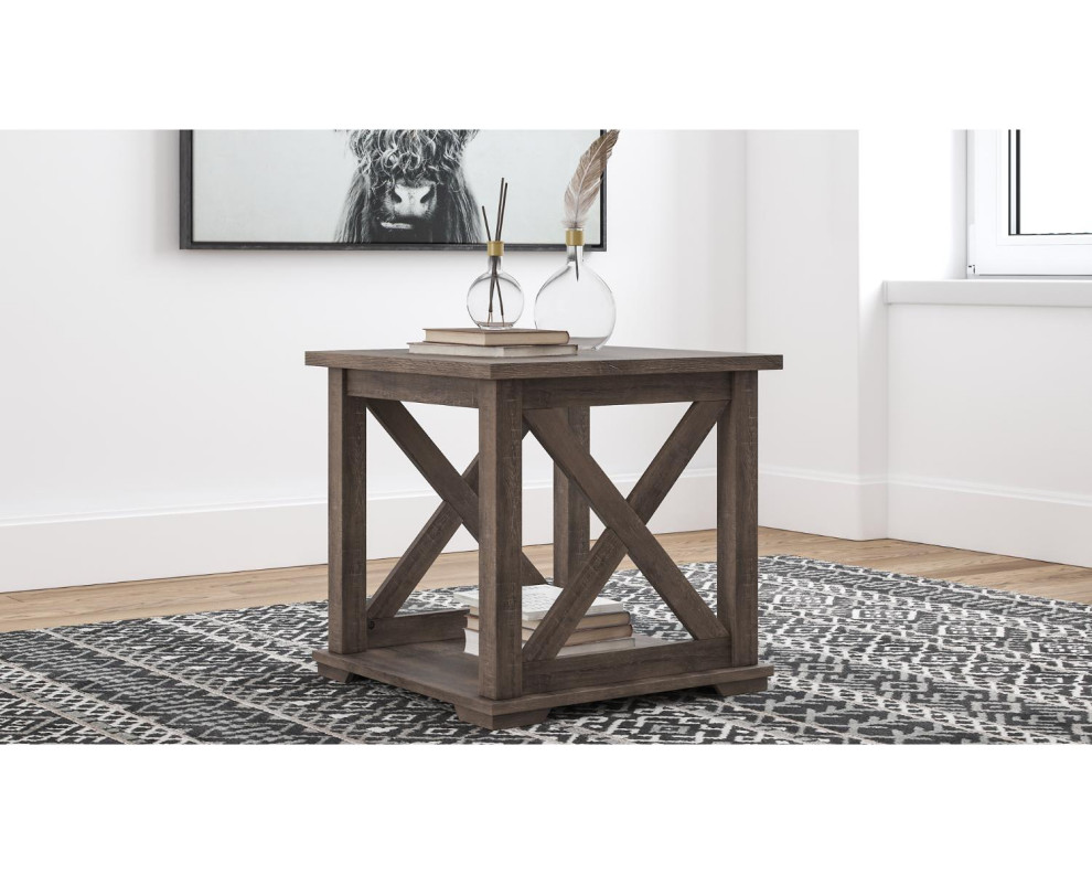 Arlenbry Contemporary Gray Living Room Tables   Transitional   Side Tables And End Tables   by Ashley Furniture Industries  Houzz