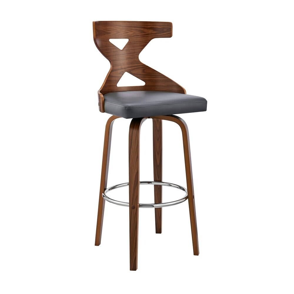 Gayle Bar Stool with 360-Degree Swivel， Gray