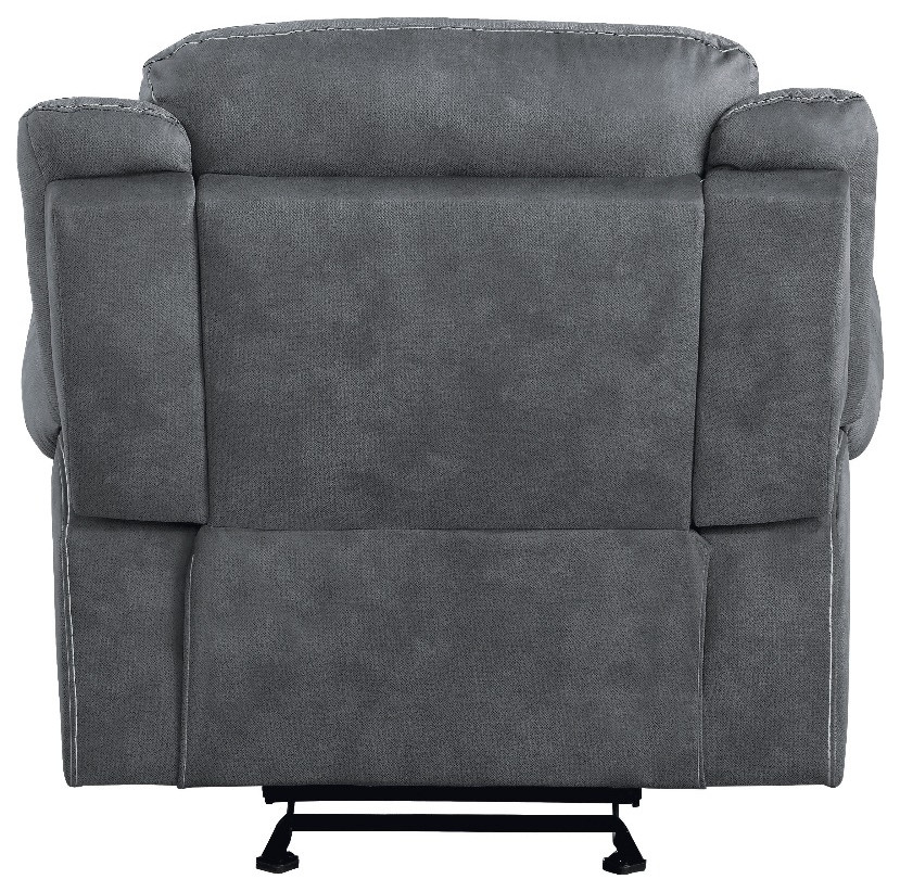 Acme Zubaida Glider Recliner Two Tone Gray Velvet   Transitional   Recliner Chairs   by AMOC  Houzz