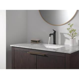 Delta Nicoli Single Hole Single-Handle Bathroom Faucet in Matte Black 15849LF-BL