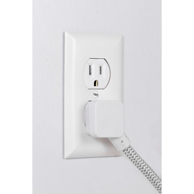 Cordinate 4 x27 2 Outlet 2 Usb 2 4a Extension Cord Braided Gray white