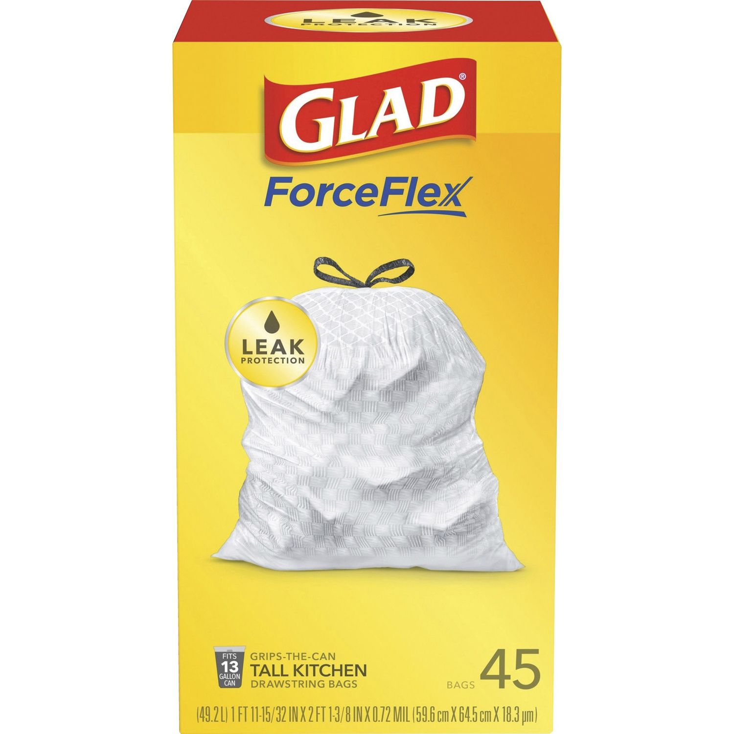 ForceFlex Tall Kitchen Drawstring Trash Bags by The Clorox Company CLO78362CT