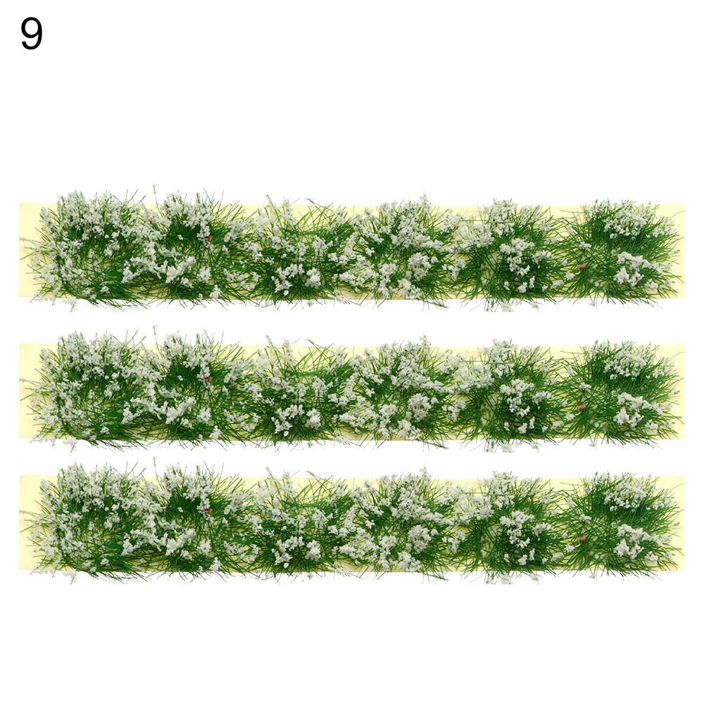 Durable Sand Table DIY Static Scenery Model Grass Tufts Flower Cluster Miniature Garden Decor Landscape Wargame 9