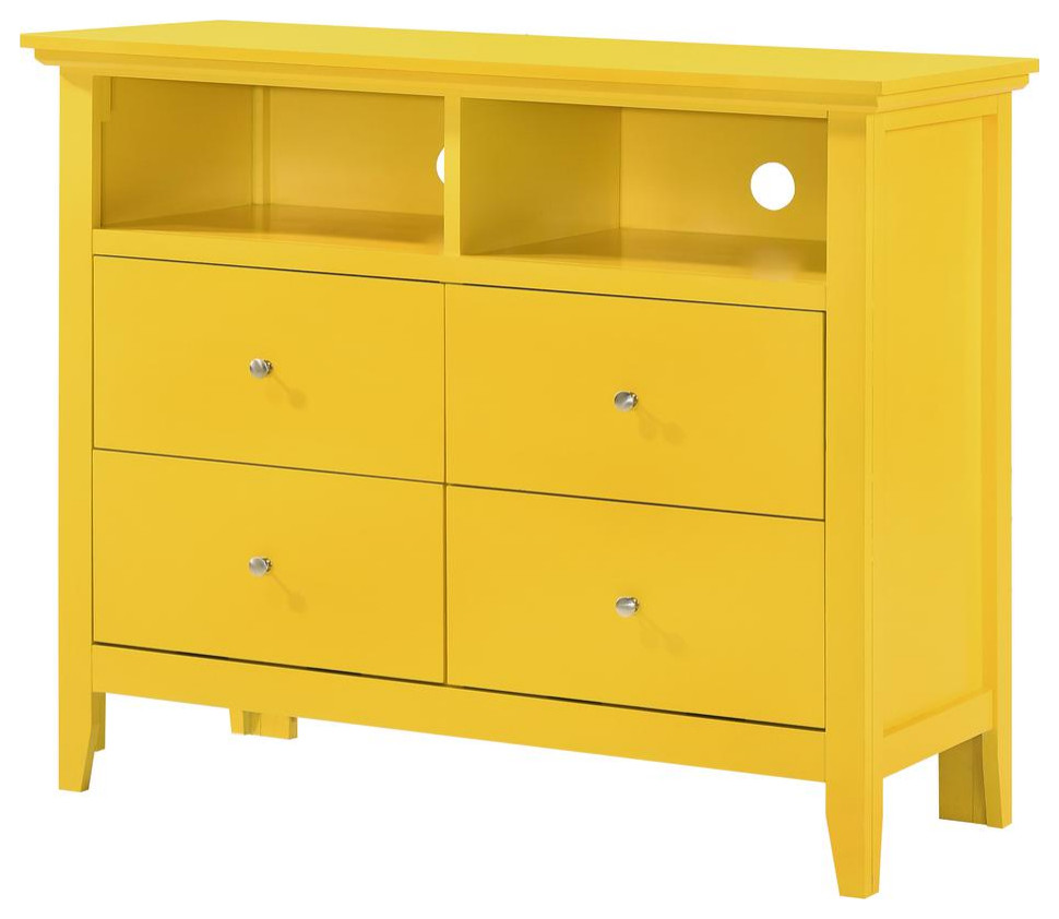 Hammond Yellow 4 Drawer Chest of Drawers (42 in L. X 18 in W. X 36 in H.)   Contemporary   Entertainment Centers And Tv Stands   by GwG Outlet  Houzz