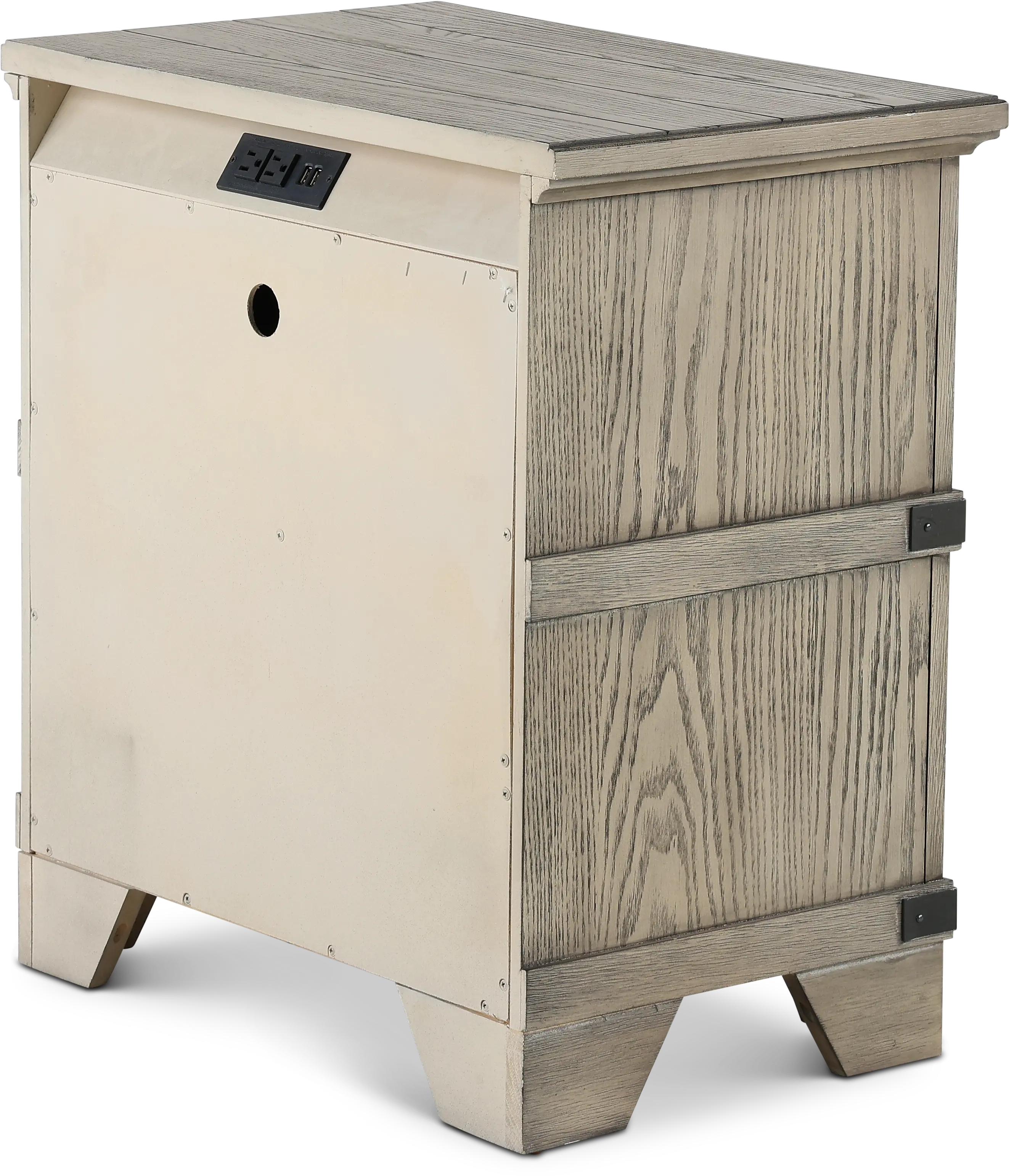 Forge Pewter Gray Nightstand