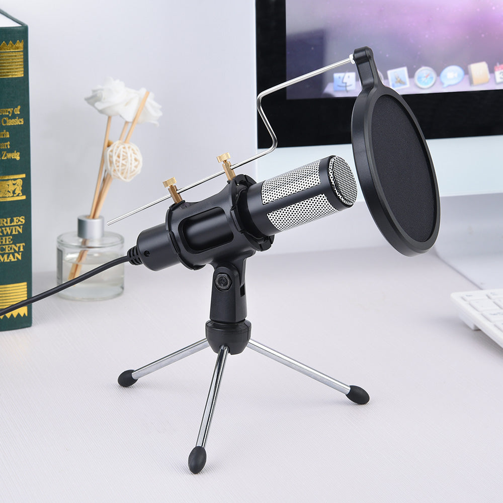 Yescom Condenser USB Microphone & Tripod Stand Kit Chatting Recording