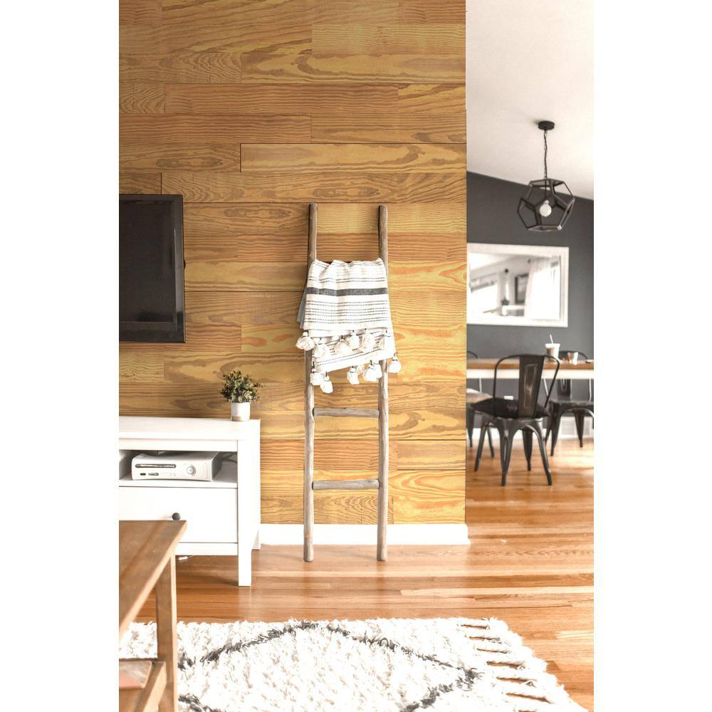 Easy Planking Thermo-treated 14 in. x 5 in. x 4 ft. Gold Color Barn Wood Wall Planks (10 sq. ft. per 6 Pack) 11136