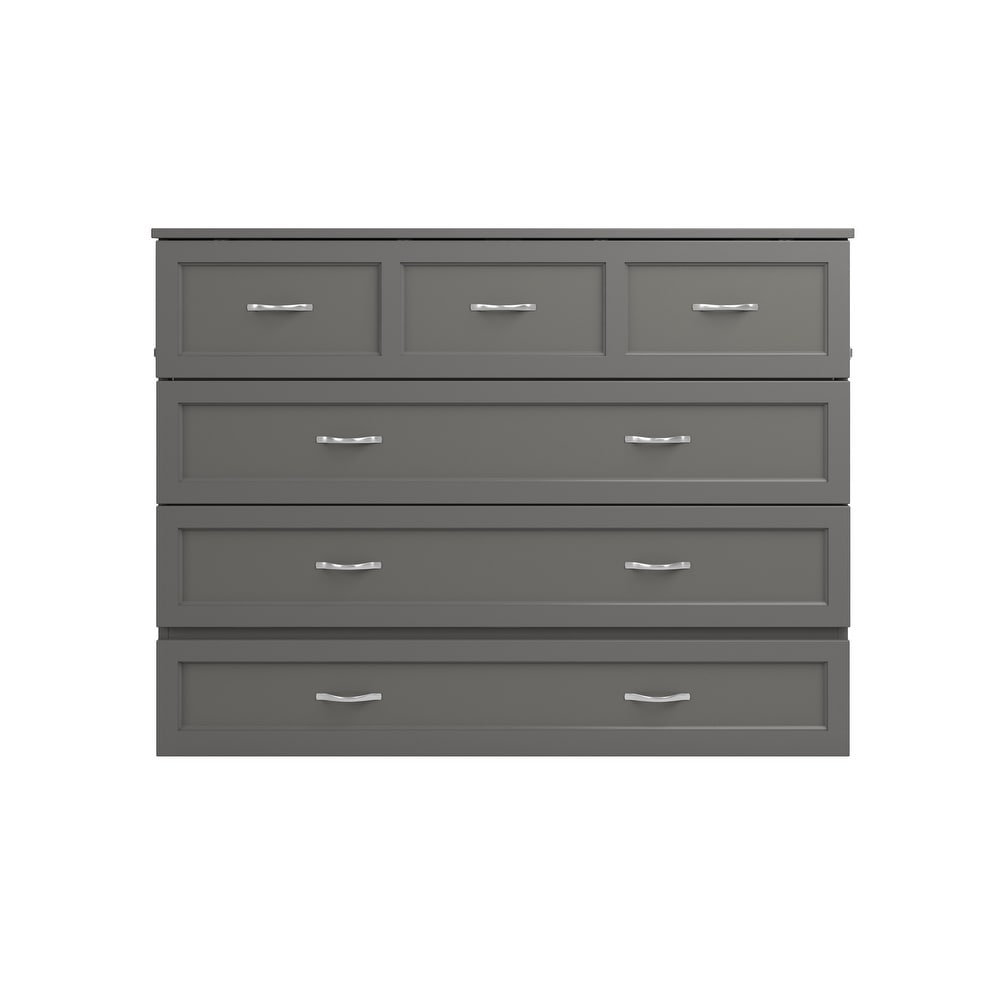 Northfield Full Murphy Bed Chest in Grey