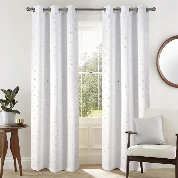 Gatsby Rubber Blackout Grommet Curtain Panel White By Rt Designers Collection