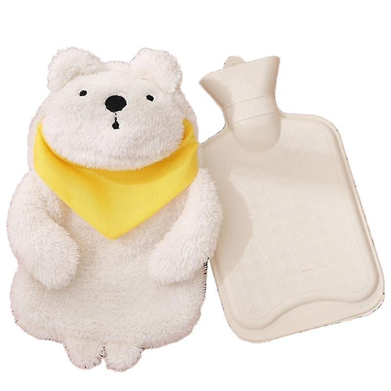 Creative Cartoon Rabbit Bear Hot Water Bag Cover Explosion-proof Plush Fabric Fur Thermal Bag Detach