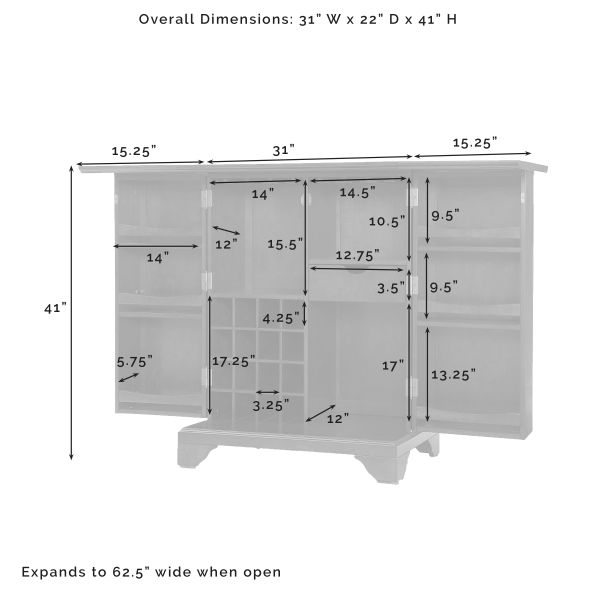 Lafayette Expandable Bar Cabinet