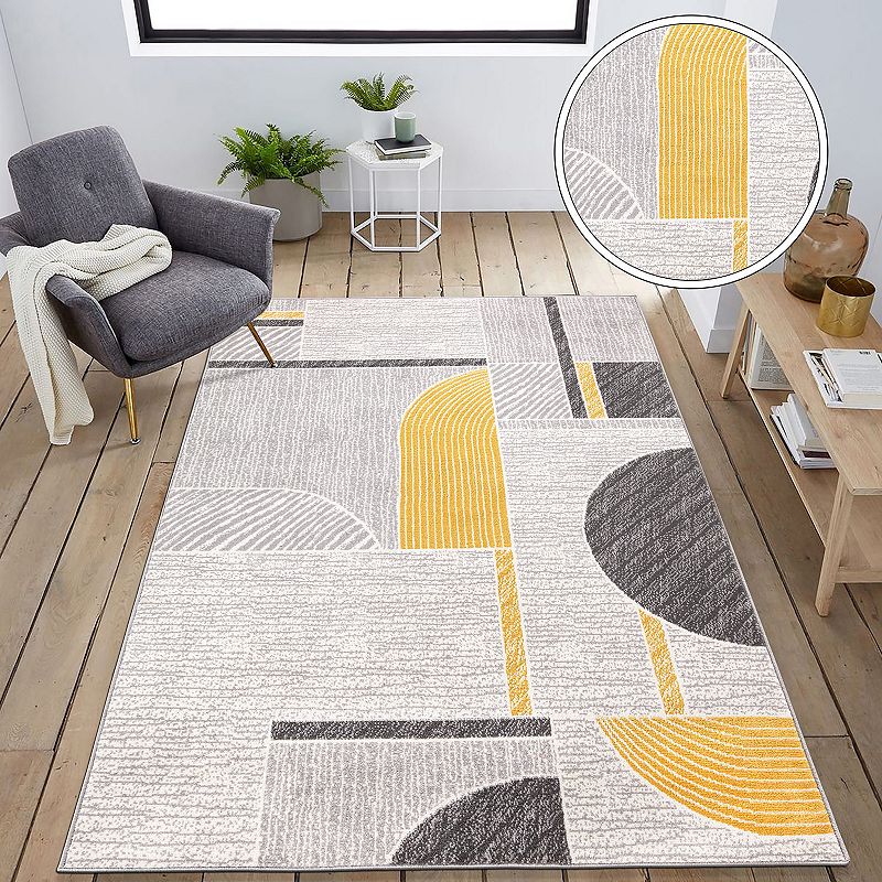 World Rug Gallery Sleek Modern Geometric Area Rug