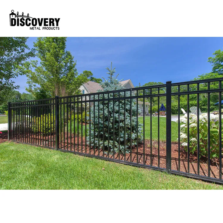 factory supply Cheap High Quality Designs Aluminum Picket Fence Metal Wrought Iron Fence Panels