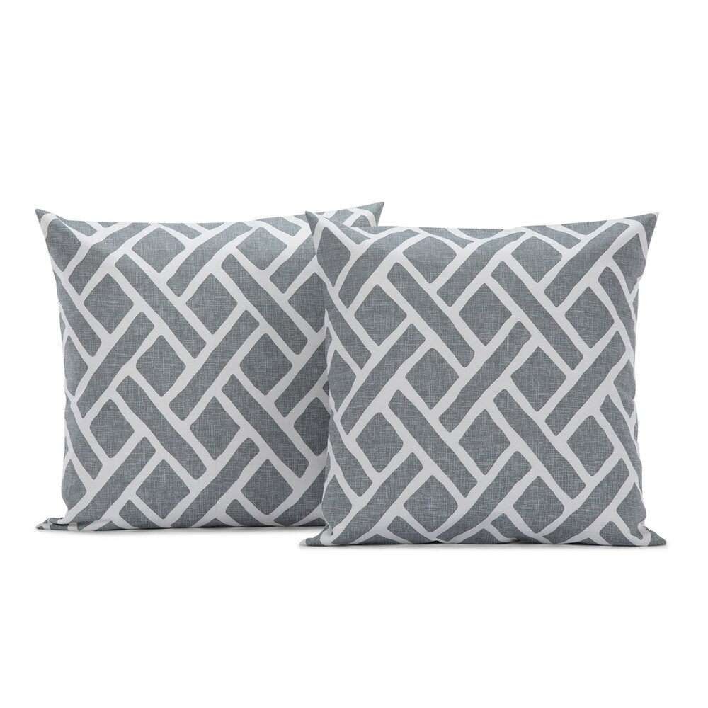 Exclusive Fabrics Martinique Printed Cotton Cushion Cover (Set of 2)