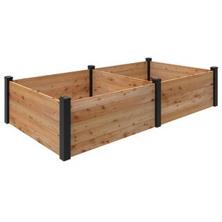 Outdoor Essentials Haven 4 ft. x 8 ft. Natural Cedar Raised Garden Bed (18 in. H) 472549