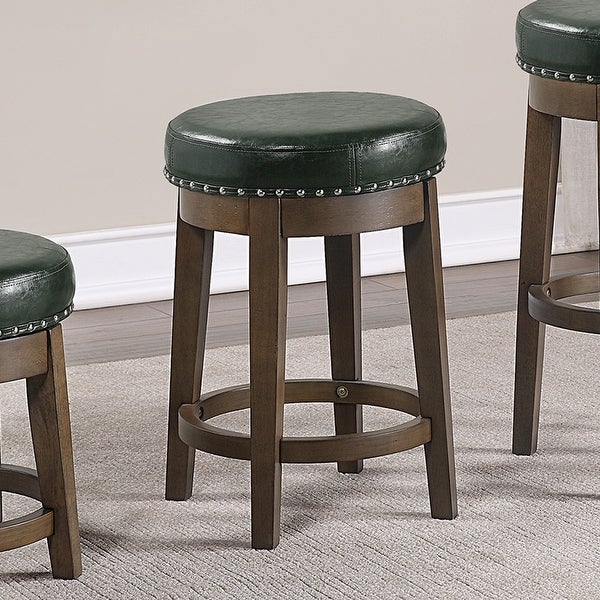 Set of 2 24 -inches PU Swivel Stool