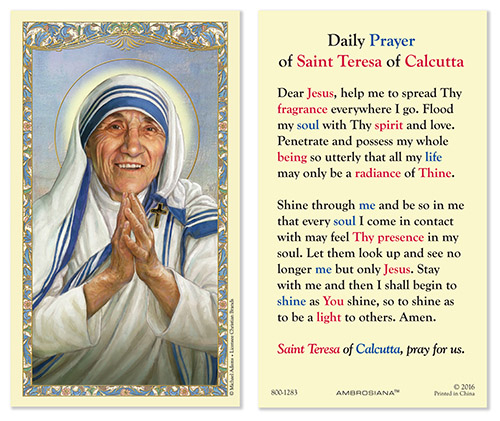 Ambrosiana 800 1283 Saint Teresa Prayer Holy Card