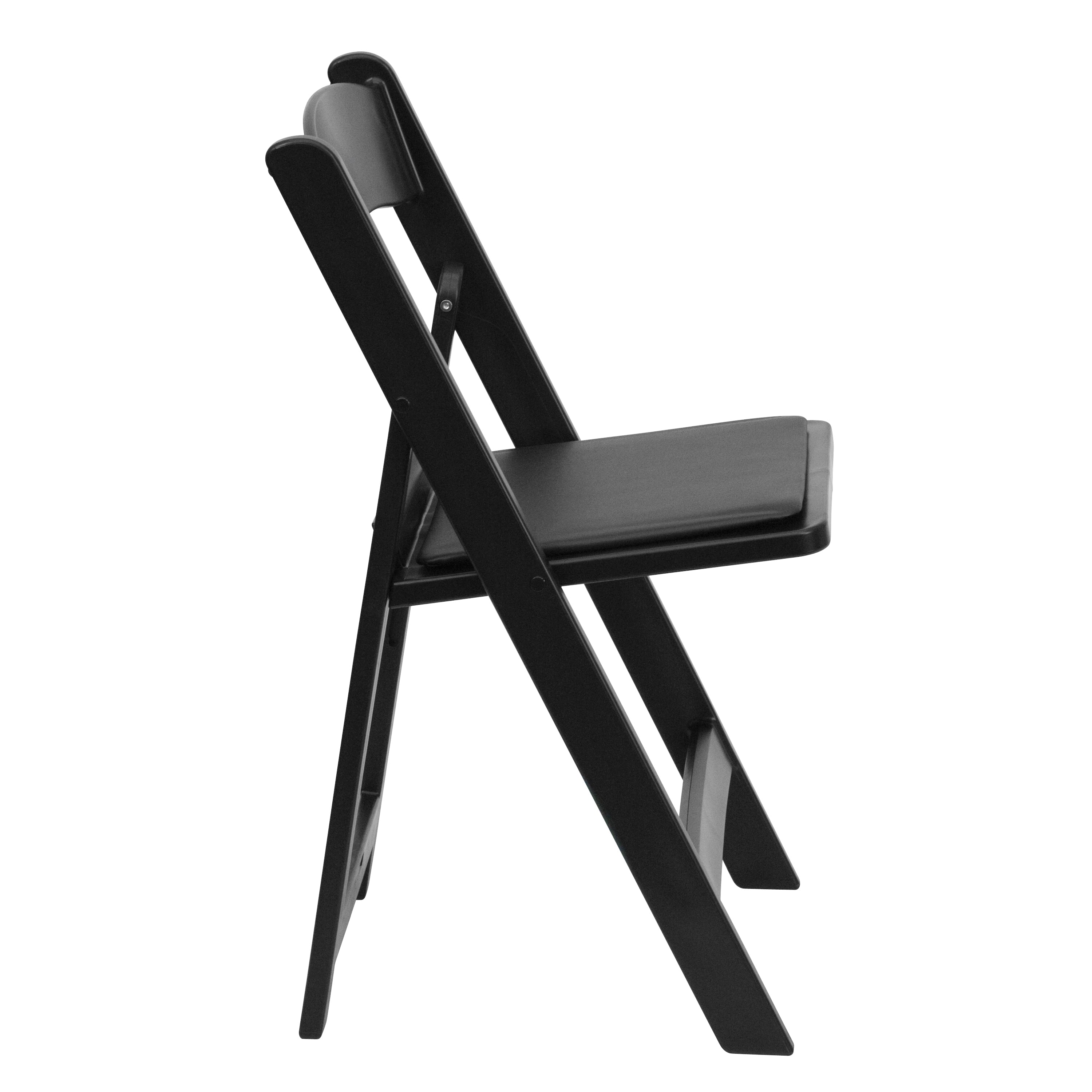 Flash Furniture Hercules™ Folding Chair - Black Resin – 1000LB Weight Capacity Comfortable Event Chair - Light Weight Folding Chair