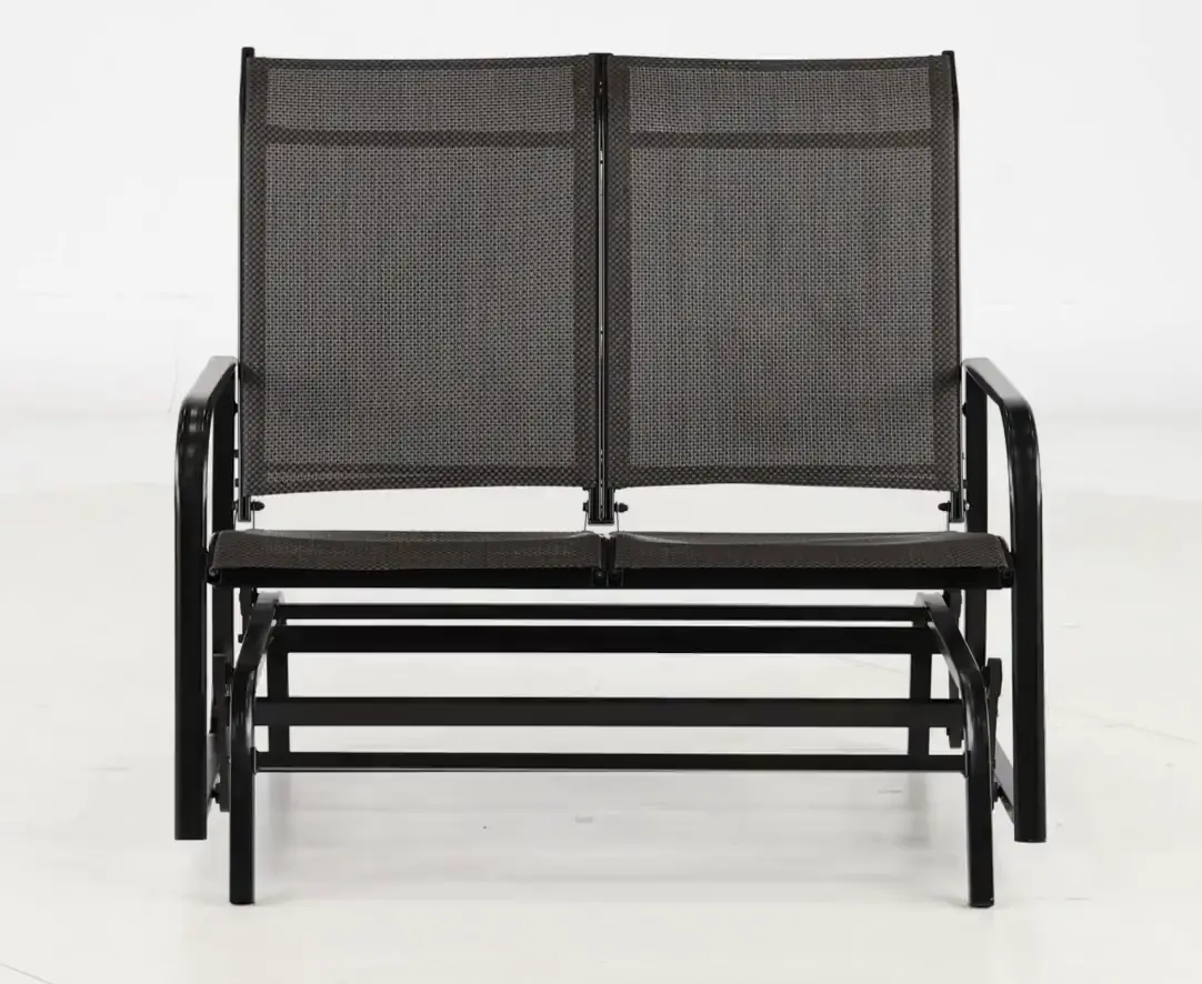 Dark Chocolate Brown Patio Loveseat Glider