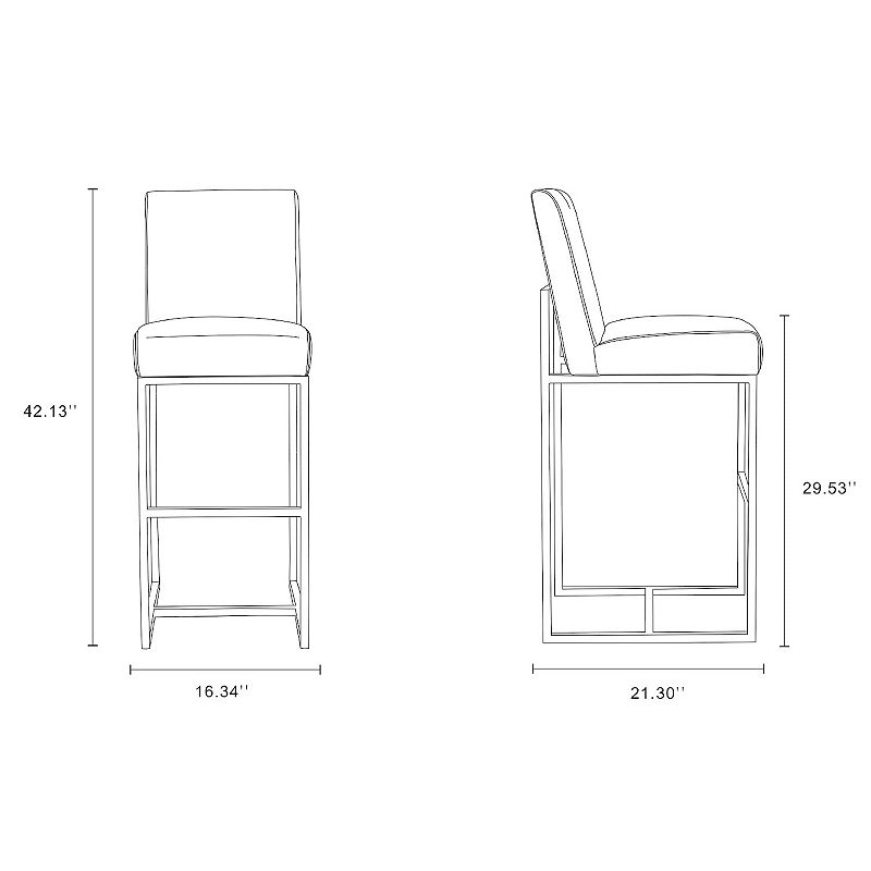 MANHATTAN COMFORT Element Faux-Leather Bar Stool 3-piece Set