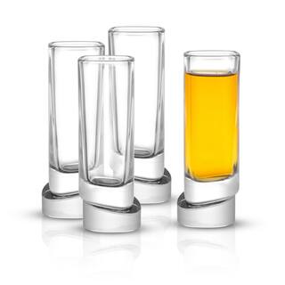 JoyJolt Aqua Vitae 1.5 oz. Off Base Square Shot Glasses (Set of 4) AQ10159