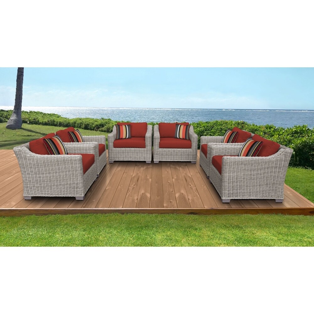 Coast 6 Piece Outdoor Wicker Patio Furniture Set 06b