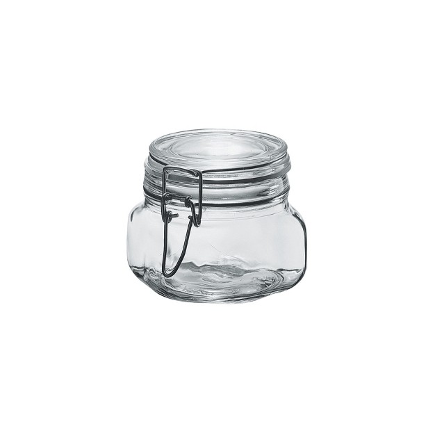 Amici Home Glass Hermetic Preserving Canning Jar Italian Leak Proof Clamp Lids Kitchen Canisters For Spices Nuts And Candy 6 piece